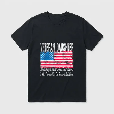 American Flag US Military Family Vintage T-Shirt – Classic T-Shirt in Black