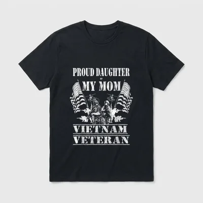 Proud Daughter of My Mom Vietnam T-Shirt – Classic T-Shirt in Black