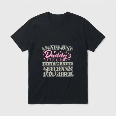 Military Veteran Daughter Daddy's T-Shirt – Classic T-Shirt in Black
