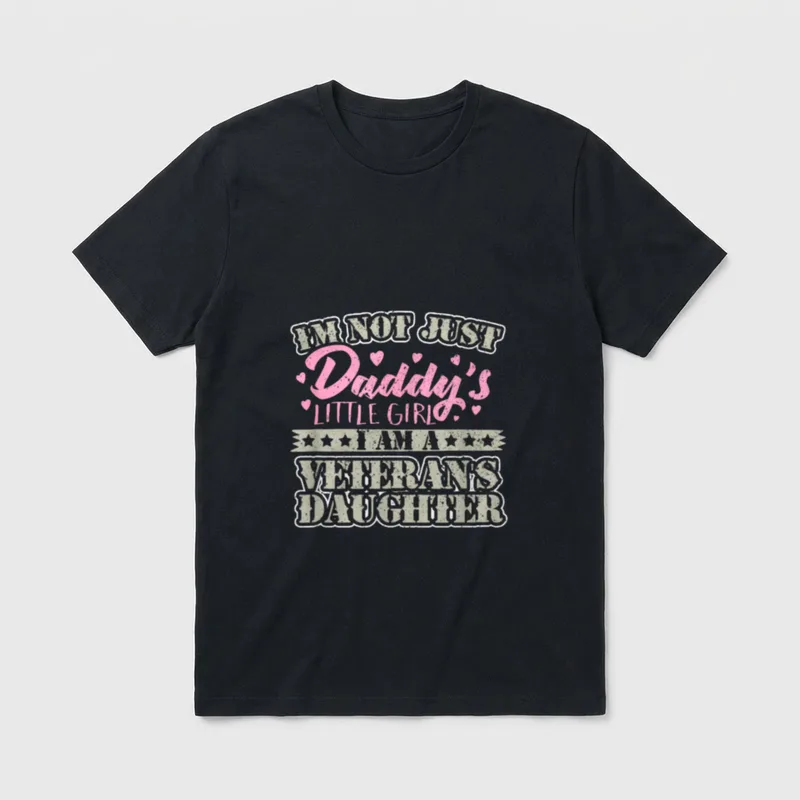 Military Veteran Daughter Daddy's T-Shirt – Classic T-Shirt in Black