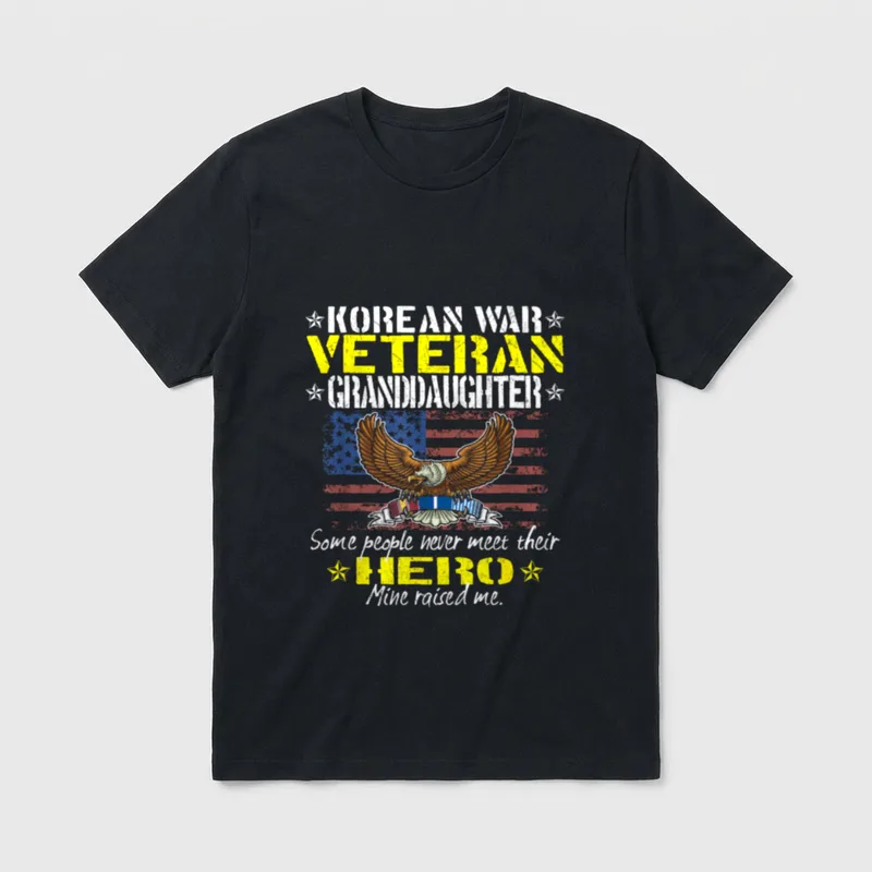 Proud Korean War Veteran Granddaughter T-Shirt – Classic T-Shirt in Black