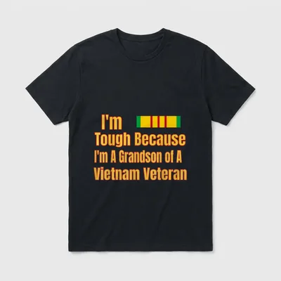 Proud Grandson of a Vietnam SOMEONE T-Shirt – Classic T-Shirt in Black