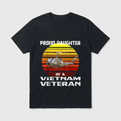 Proud Daughter of a Vietnam Military T-Shirt – Classic T-Shirt in Black