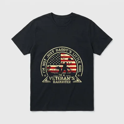 I'm a Veteran's Daughter Daddy's T-Shirt – Classic T-Shirt in Black