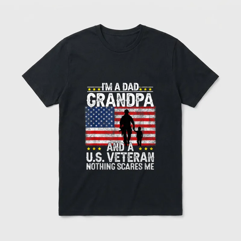 Military Dad Grandpa T-Shirt – Classic T-Shirt in Black