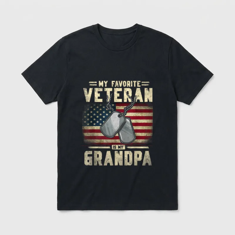 Father's Day Veteran My Favorite T-Shirt – Classic T-Shirt in Black