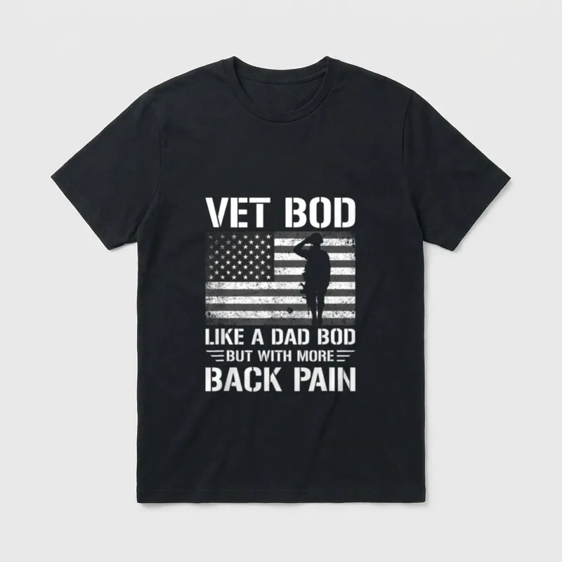 US Army Veteran Dad T-Shirt – Classic T-Shirt in Black