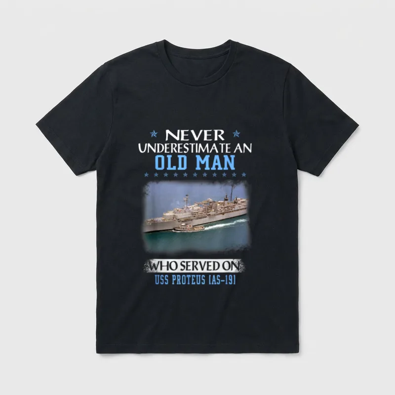 USS Proteus AS-19 Veterans Day T-Shirt – Classic T-Shirt in Black