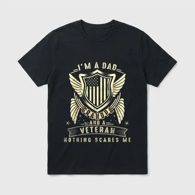 Military Father Grandpa T-Shirt – Classic T-Shirt in Black