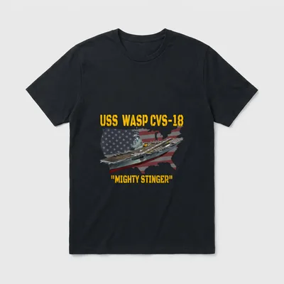 USS Wasp CVS-18 Veteran T-Shirt – Classic T-Shirt in Black