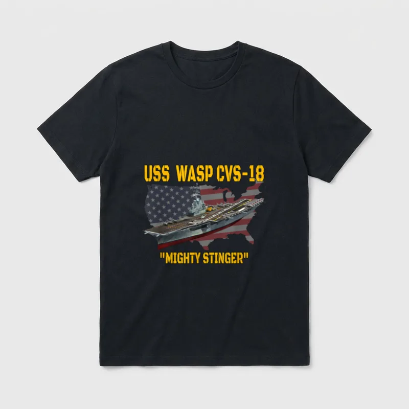 USS Wasp CVS-18 Veteran T-Shirt – Classic T-Shirt in Black