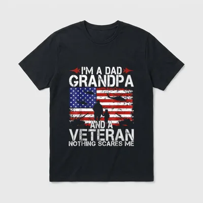Military Dad Grandpa Papa T-Shirt – Classic T-Shirt in Black
