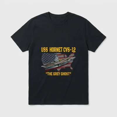 USS Hornet CVS-12 Veterans T-Shirt – Classic T-Shirt in Black