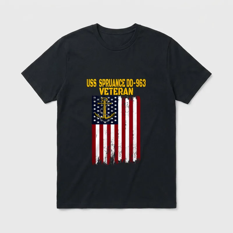 USS Spruance Destroyer Veteran T-Shirt – Classic T-Shirt in Black