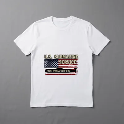 USS Whale SSN-638 Submarine Veterans Day T-Shirt – Classic T-Shirt in Black