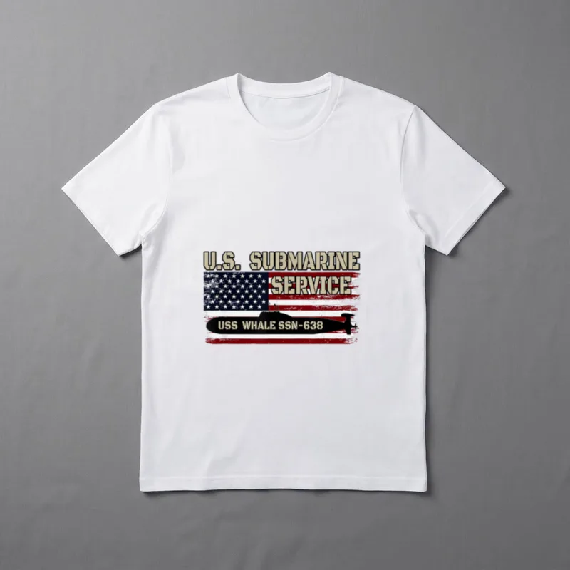 USS Whale SSN-638 Submarine Veterans Day T-Shirt – Classic T-Shirt in Black
