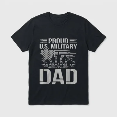 Dad Father's Day for Grandpa Proud T-Shirt – Classic T-Shirt in Black