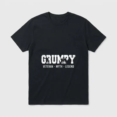 Grumpy Veteran Myth Legend T-Shirt – Classic T-Shirt in Black
