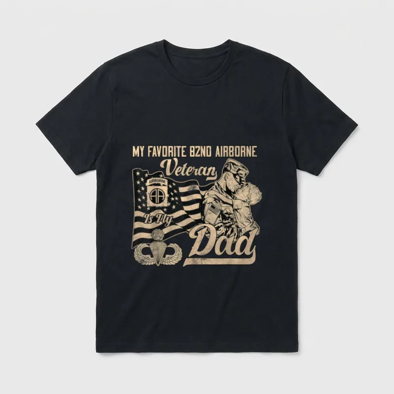 Proud 82nd Airborne Division Veteran T-Shirt – Classic T-Shirt in Black