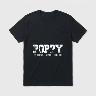 Poppy Veteran Myth Legend T-Shirt – Classic T-Shirt in Black