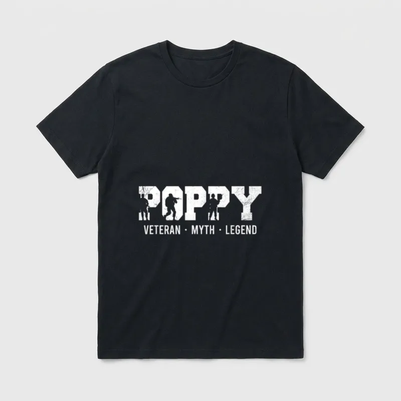 Poppy Veteran Myth Legend T-Shirt – Classic T-Shirt in Black