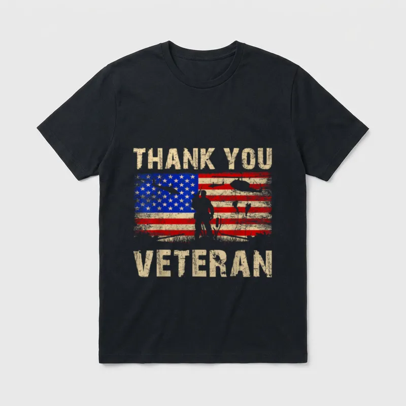 Veterans Day Americans T-Shirt – Classic T-Shirt in Black