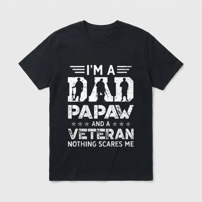 Fathers Day Veteran T-Shirt – Classic T-Shirt in Black