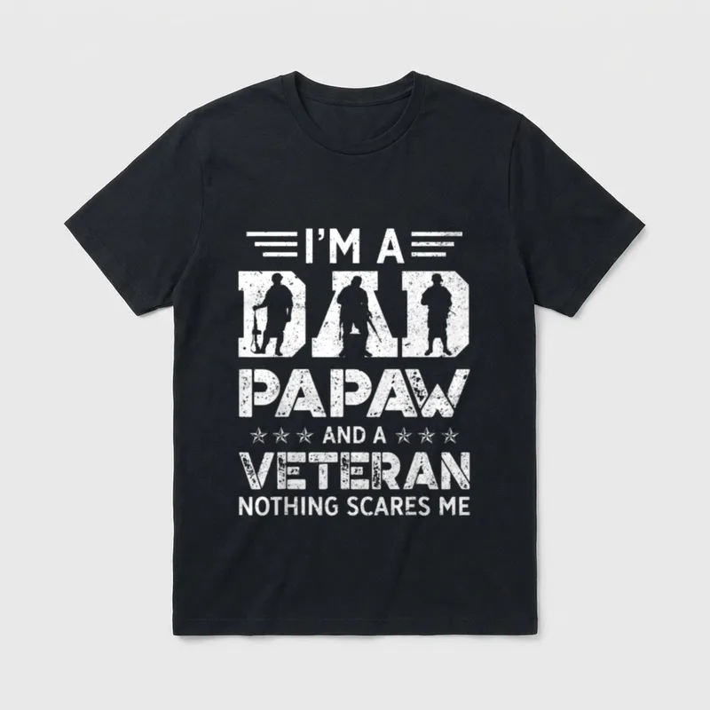 Fathers Day Veteran T-Shirt – Classic T-Shirt in Black