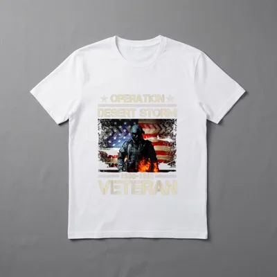 Desert Storm Veteran for Dad Grandpa T-Shirt – Classic T-Shirt in Black