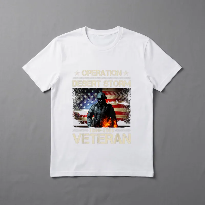 Desert Storm Veteran for Dad Grandpa T-Shirt – Classic T-Shirt in Black