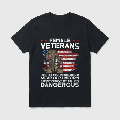 Female Veterans Dangerous T-Shirt – Classic T-Shirt in Black