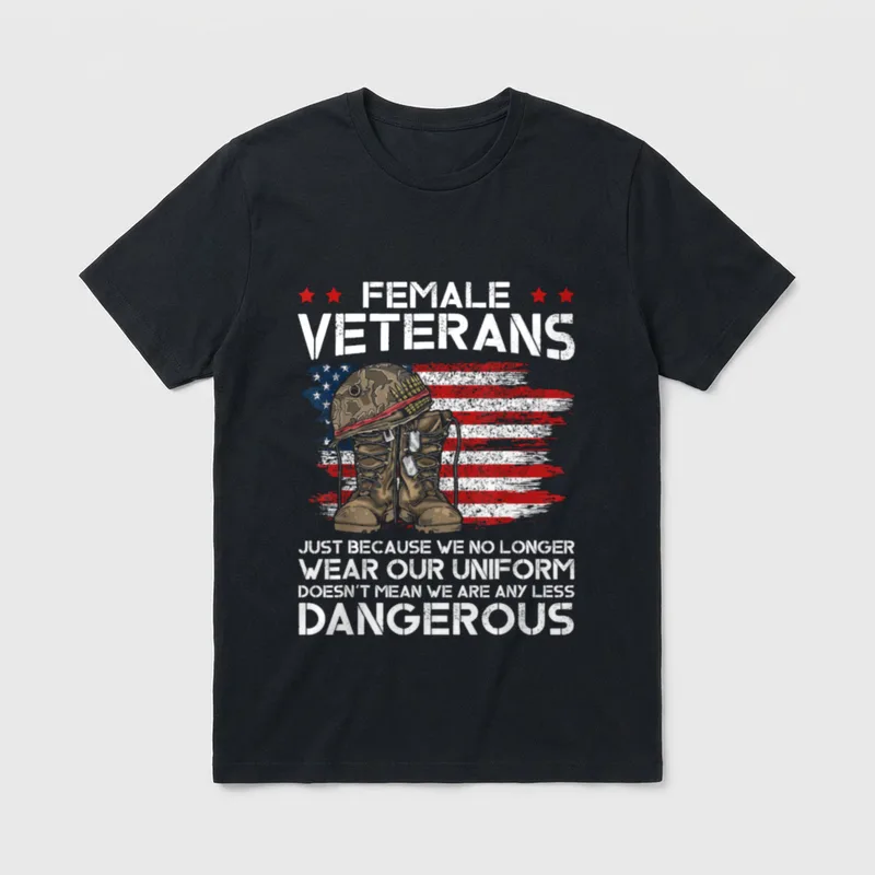 Female Veterans Dangerous T-Shirt – Classic T-Shirt in Black
