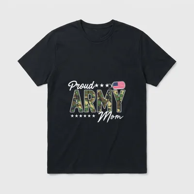 Military Mom Soldiers Veterans T-Shirt – Classic T-Shirt in Black