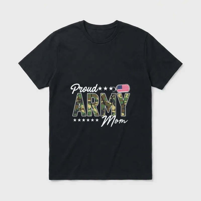 Military Mom Soldiers Veterans T-Shirt – Classic T-Shirt in Black