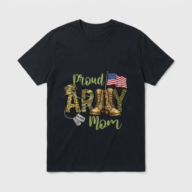 Military Mom Veterans Day T-Shirt – Classic T-Shirt in Black