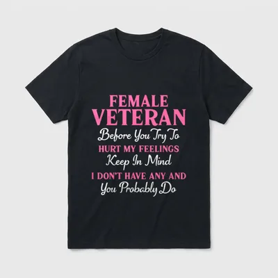 Retired Military Woman Grandma T-Shirt – Classic T-Shirt in Black