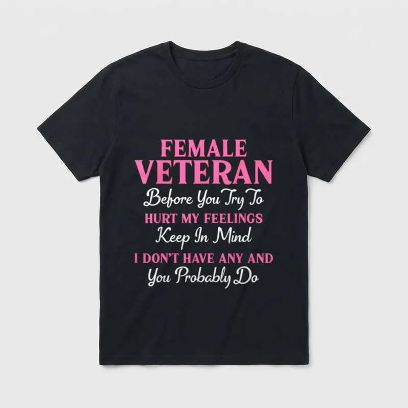 Retired Military Woman Grandma T-Shirt – Classic T-Shirt in Black