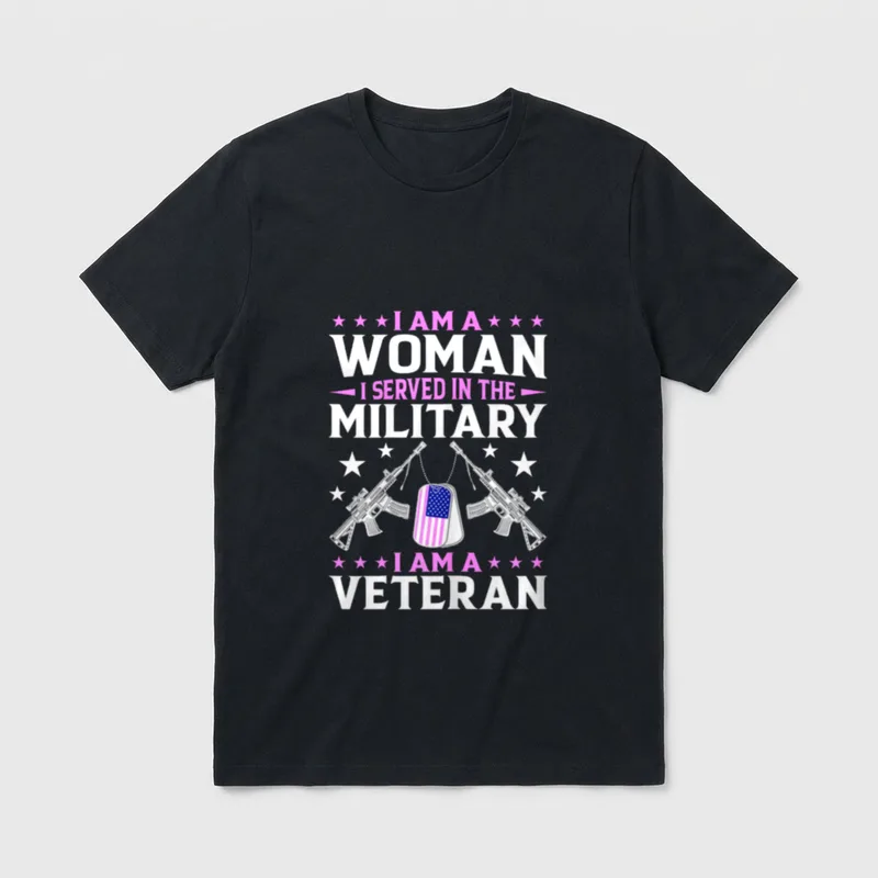 Military Service Woman T-Shirt – Classic T-Shirt in Black