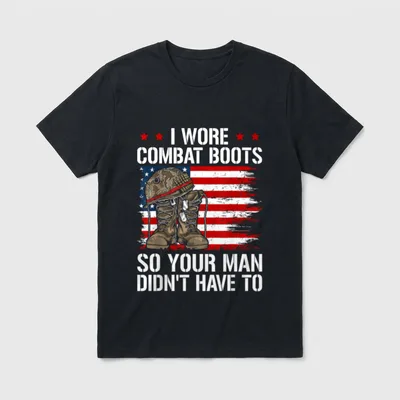 Female Veteran Combat Boots T-Shirt – Classic T-Shirt in Black