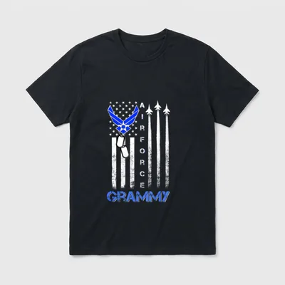 Proud Air Force Grammy T-Shirt – Classic T-Shirt in Black