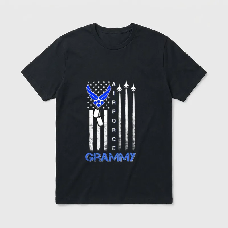 Proud Air Force Grammy T-Shirt – Classic T-Shirt in Black