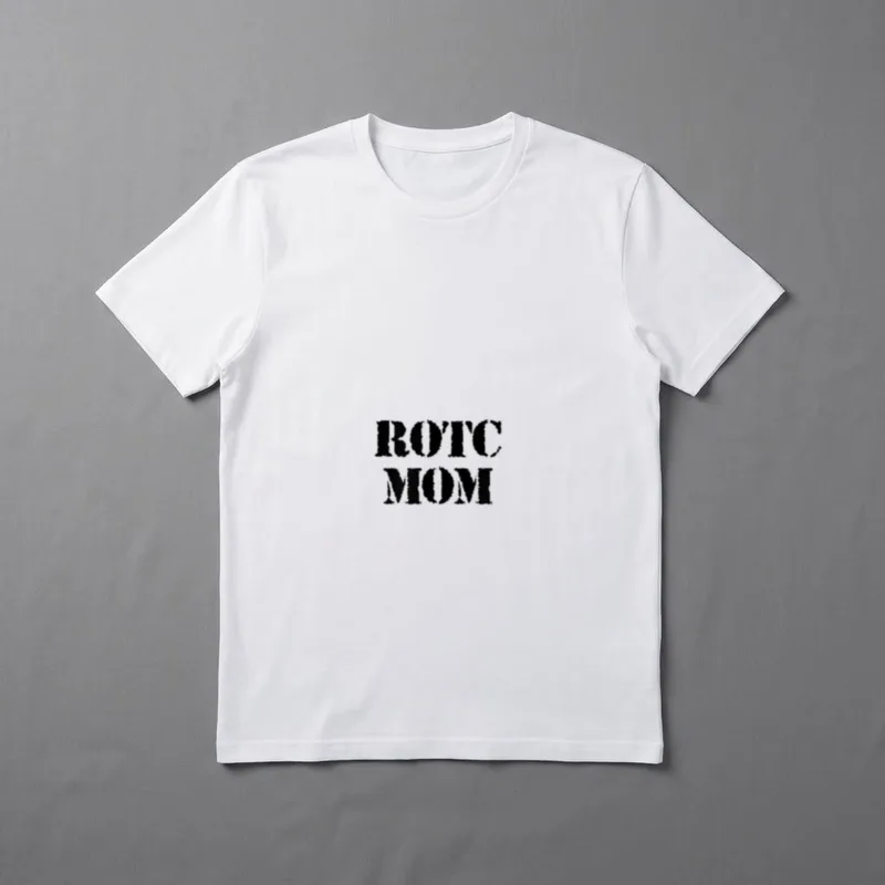 ROTC Mom Military T-Shirt – Two lines of distressed lettering reading ROTC MOM – Classic T-Shirt in Black