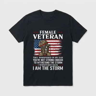 Female Veteran Storm T-Shirt – Classic T-Shirt in Black