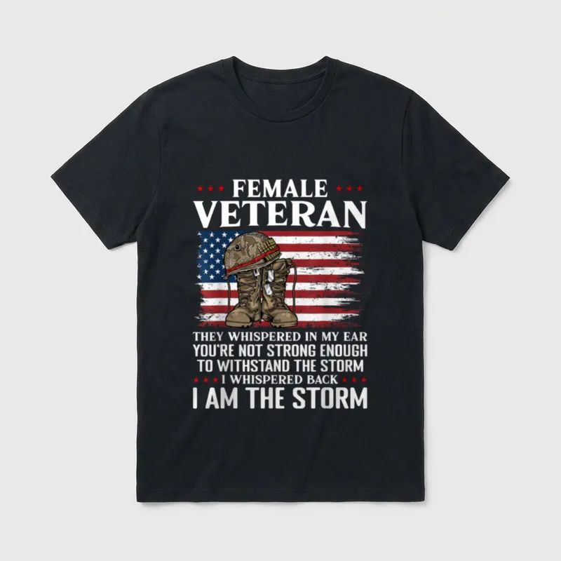Female Veteran Storm T-Shirt – Classic T-Shirt in Black
