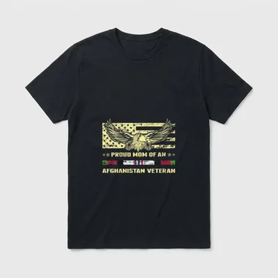 Proud Mom Afghanistan Veteran T-Shirt – Classic T-Shirt in Black