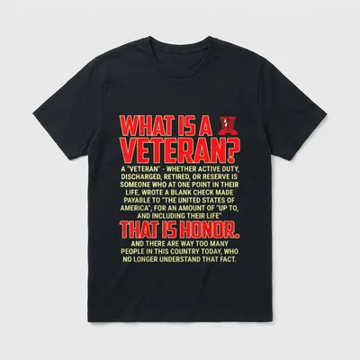 What Is a Veteran American Military T-Shirt – Classic T-Shirt in Black