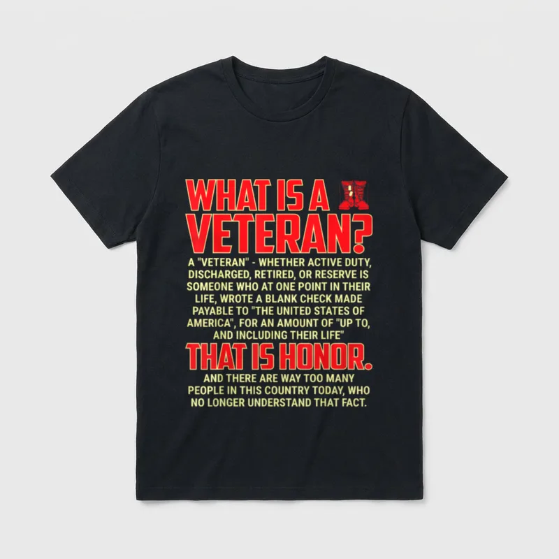 What Is a Veteran American Military T-Shirt – Classic T-Shirt in Black
