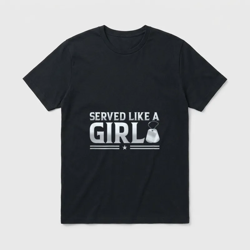 Served Like a Girl Military Veteran T-Shirt – Classic T-Shirt in Black