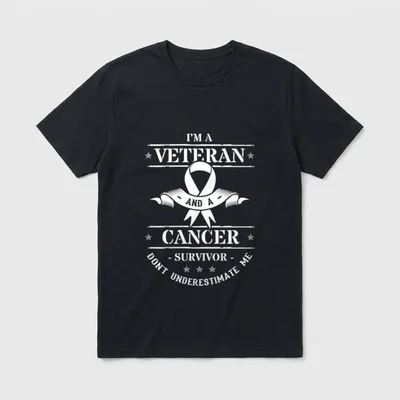 Cancer Survivor Veteran Chemotherapy Warrior T-Shirt – Classic T-Shirt in Black