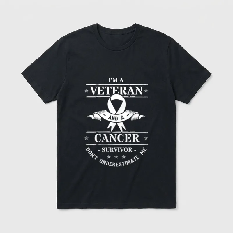 Cancer Survivor Veteran Chemotherapy Warrior T-Shirt – Classic T-Shirt in Black